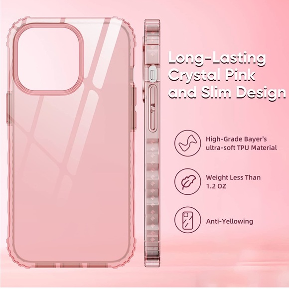 iPhone 14 Plus Pink Transparent Case - Picture 6 of 8
